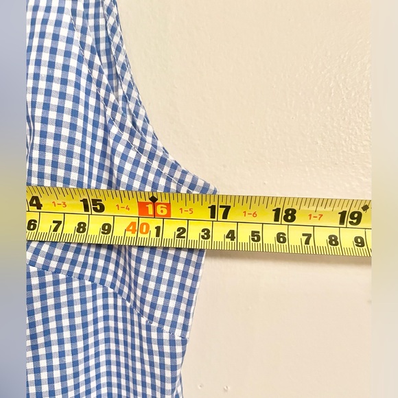 NWT - STS Sail to Sable Pink Blue Embroidered Tiered  Gingham Tunic Dress Sz  XS - Picture 8 of 9